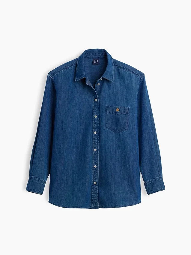 Großes Denim-Hemd