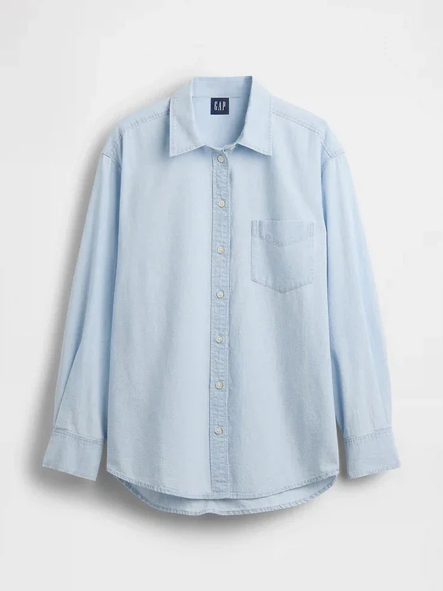 Großes Denim-Hemd
