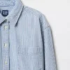 Großes Denim-Streifenhemd