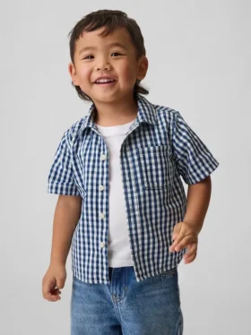 Großes Gingham-Jeanshemd für Baby & Kleinkind