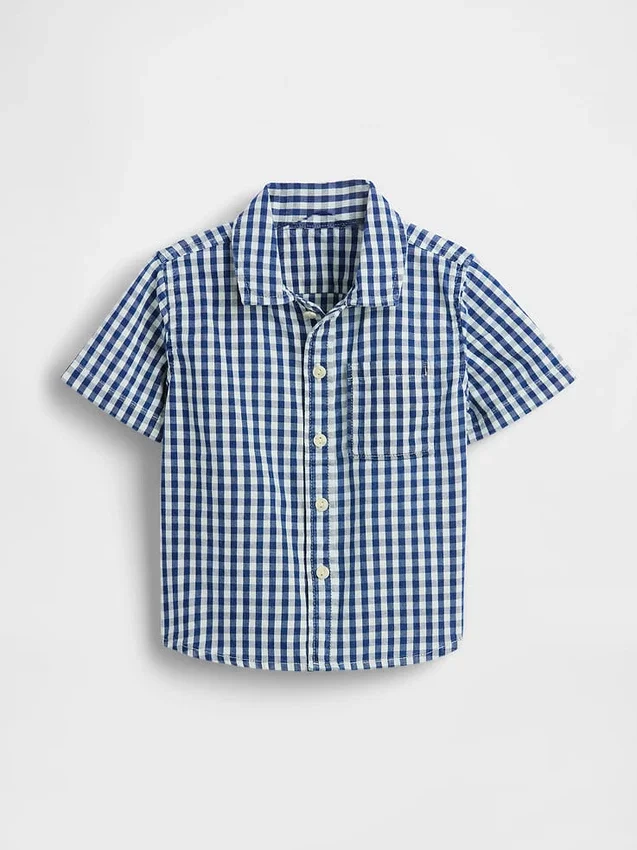Großes Gingham-Jeanshemd für Baby & Kleinkind