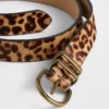 Gürtel aus Kalbshaar mit Leopardenmuster