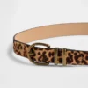 Gürtel aus Kalbshaar mit Leopardenmuster