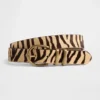 Gürtel aus Kalbshaar mit Tiger-Print
