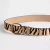 Gürtel aus Kalbshaar mit Tiger-Print