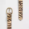 Gürtel aus Kalbshaar mit Tiger-Print