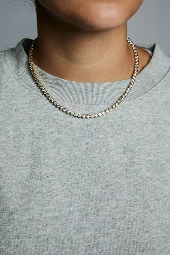Hart Bezel-Tennis-Halskette