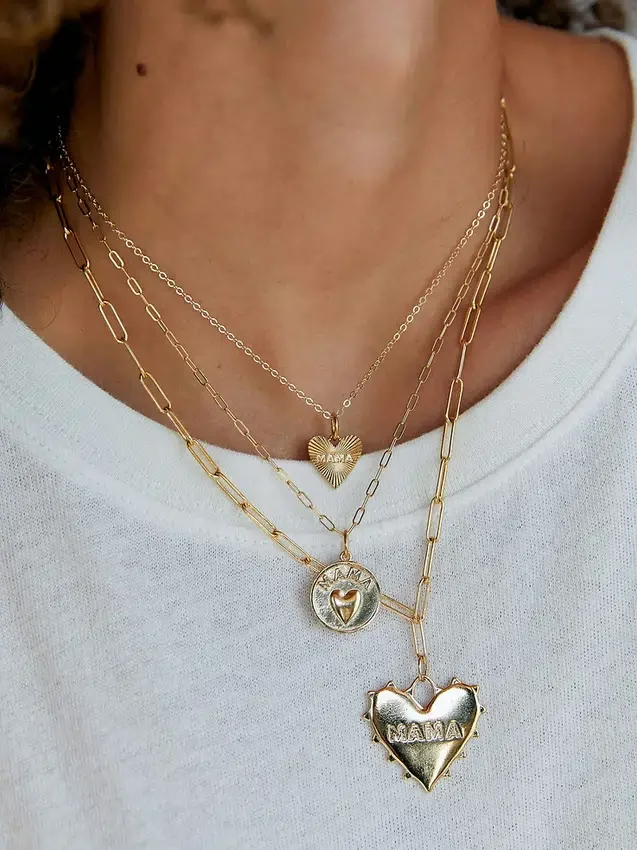 Hart Dainty Heart Mama Halskette