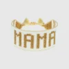 Hart Mama-Armband in Weiß und Gold