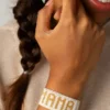 Hart Mama-Armband in Weiß und Gold