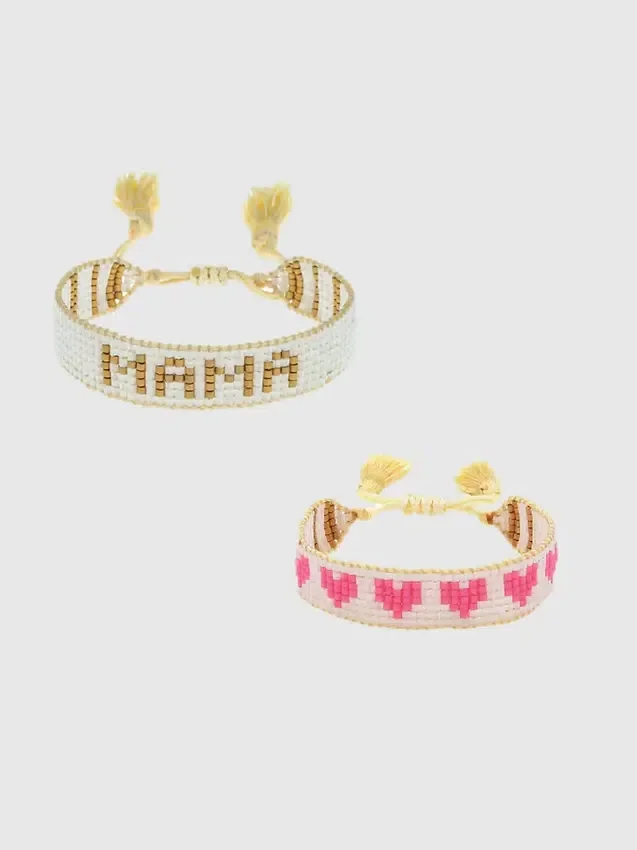 Hart Mini and Me – Gold Mama und rosa Herzen
