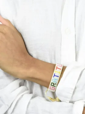 Hart Regenbogen-Dankbarkeits-Perlenarmband