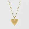 Hart „Small Ribbed Heart of Gold“-Halskette