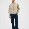 Hemd aus Twill mit geradem Saum