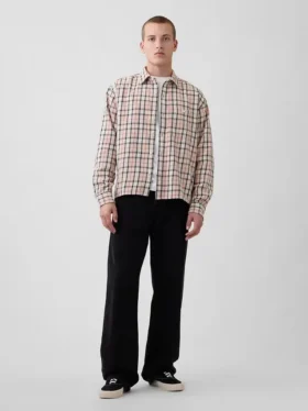 Hemd aus Twill mit geradem Saum