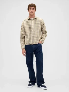 Hemd aus Twill mit geradem Saum