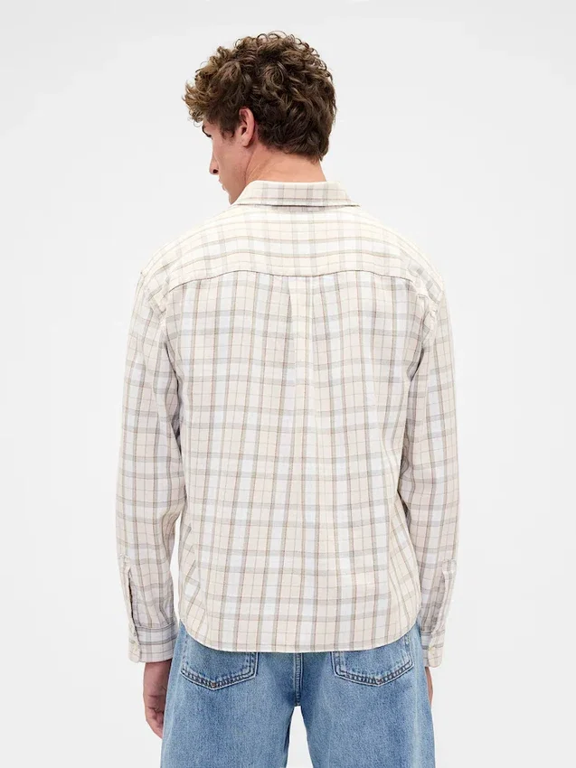 Hemd aus Twill mit geradem Saum
