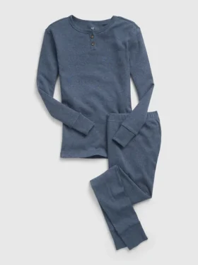 Henley-Pyjama-Set aus Bio-Baumwolle für Kinder