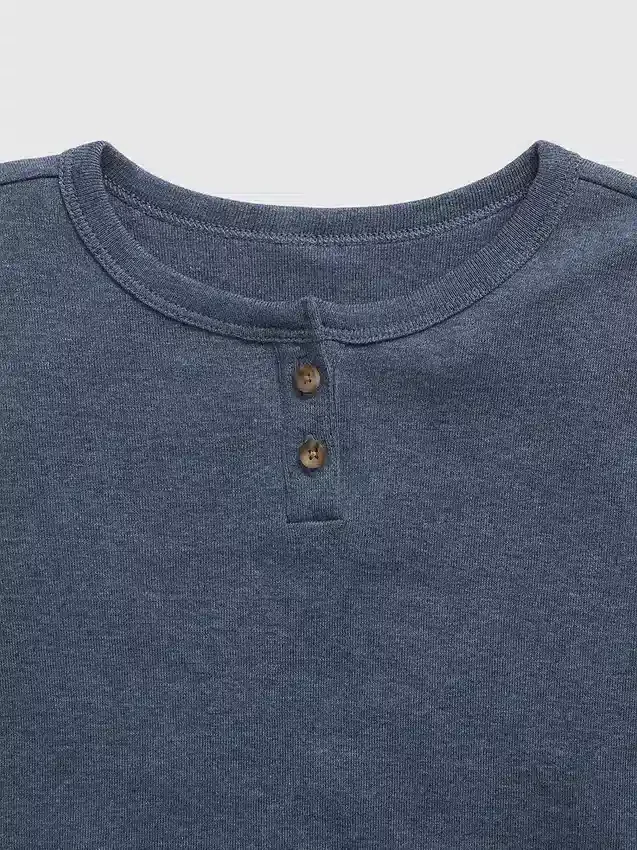 Henley-Pyjama-Set aus Bio-Baumwolle für Kinder