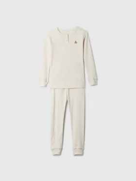 Henley-Pyjama-Set aus gebürsteter Bio-Baumwolle für Baby & Kleinkind