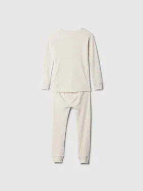 Henley-Pyjama-Set aus gebürsteter Bio-Baumwolle für Baby & Kleinkind