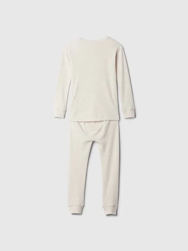 Henley-Pyjama-Set aus gebürsteter Bio-Baumwolle für Baby & Kleinkind