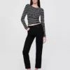 High-Rise-Cheeky-Jeans mit geradem Bein