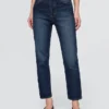 High-Rise-Cheeky-Jeans mit geradem Bein