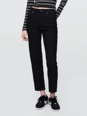 High-Rise-Cheeky-Jeans mit geradem Bein