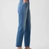 High-Rise-Cheeky-Jeans mit geradem Bein