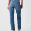 High-Rise-Cheeky-Jeans mit geradem Bein