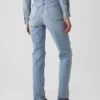 High-Rise-Cheeky-Jeans mit geradem Bein