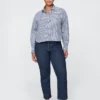 High-Rise-Cheeky-Jeans mit geradem Bein