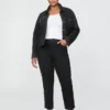 High-Rise-Cheeky-Jeans mit geradem Bein