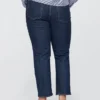 High-Rise-Cheeky-Jeans mit geradem Bein