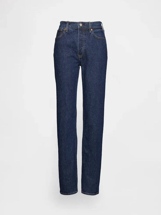 High-Rise-Cheeky-Jeans mit geradem Bein