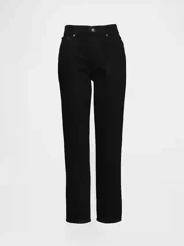 High-Rise-Cheeky-Jeans mit geradem Bein