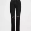 High-Rise-Cheeky-Jeans mit geradem Bein