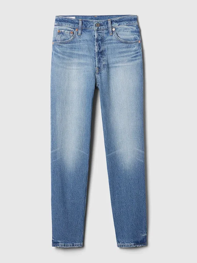 High-Rise-Cheeky-Jeans mit geradem Bein