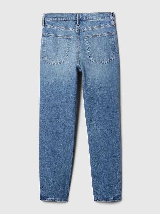 High-Rise-Cheeky-Jeans mit geradem Bein