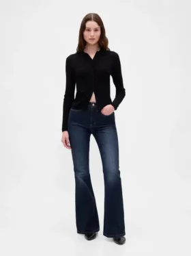 High-Rise-Flare-Jeans im 70er-Jahre-Stil