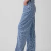 High-Rise-Jeans aus ultraweichem Denim mit Streifenmuster