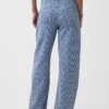 High-Rise-Jeans aus ultraweichem Denim mit Streifenmuster