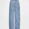 High-Rise-Jeans aus ultraweichem Denim mit Streifenmuster