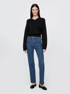 High-Rise-Jeans im 90er-Jahre-Stil mit schmalem, geradem Schnitt