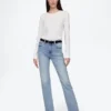 High-Rise-Jeans im 90er-Jahre-Stil mit schmalem, geradem Schnitt