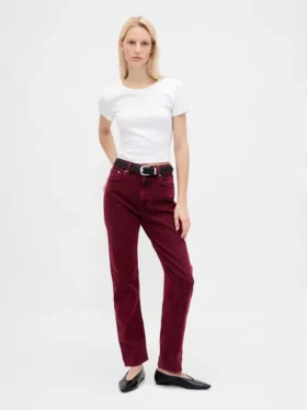 High-Rise-Jeans im 90er-Jahre-Stil mit schmalem, geradem Schnitt