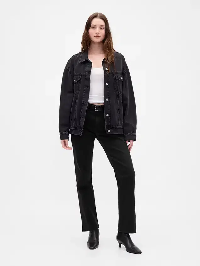 High-Rise-Jeans im 90er-Jahre-Stil mit schmalem, geradem Schnitt