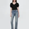 High-Rise-Jeans im 90er-Jahre-Stil mit schmalem, geradem Schnitt
