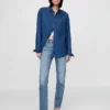 High-Rise-Jeans im 90er-Jahre-Stil mit schmalem, geradem Schnitt